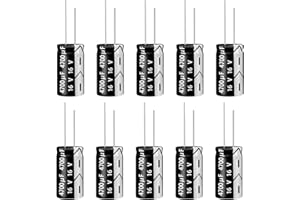 ANGEEK 4700µF 16V 13x 25mm 50/60HZ Elektrolytkondensatoren | Kondensatoren 4700uF 16V,Geeignet für eine Vielzahl von elektronischen Anwendungen,Haushaltsgeräten und Schaltnetzteilen (10 PCS)