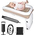 TAME Inflatable Toddler Airplane Bed, Kids Bed Airplane, Plane Bed for Kids, Airplane Travel Beds Kids 3-5, Toddler Air Mattress Included Handpump,Travel Bag, Safety Belt - Grey