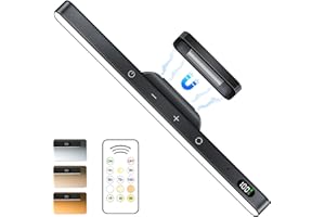 WILLED 5W Under Cupboard Kitchen Lights with Remote Control,3 Colors Adjustable Mirror Lights,2500mAh Rechargeable Battery Light, Magnetic Stick On Touch Light for Wardrobe,Makeup,Cupboard, Bedroom