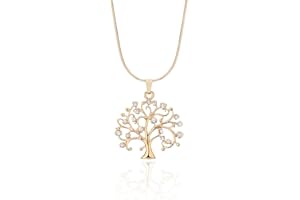 OURAN Collana di moda per le donne, l'albero della vita collanina con crystal ragazze a catena lunga collana