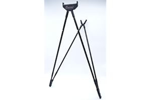 4 STABLE STICKS - Sit Stick Model - Stalking and Wide Shooting Stick - Optimal Stability - Removable/Adjustable - For Kneeling, Sitting, Sloping/Mountain Shots - Ultralight, Durable - Black