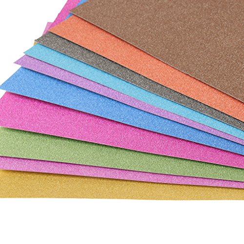 Gazechimp 10 Blatt / Packung A4 Glitzer Papier Handwerk Papier Farben Sortiert - 3