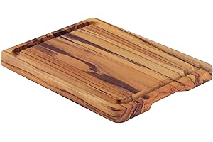 Tramontina Tabla de Madera Teca certificada para Presentación y Corte Churrasco Premium 40 x 30 cm