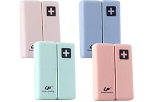 EACHPT Pastillero Semanal,Pastillero 4PCS Pastillero Plástico Impermeable 7 Compartimentos Pastillero Portátil Magnético Plegable Pastillero para Diario y Viajes Medicina Caja Vitaminas Aceites de Pescado