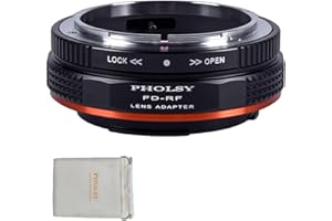 PHOLSY Ręczny pierścień adaptacyjny do obiektywów: Kompatybilny z obiektywami Canon FD FL i obudowami aparatów Canon RF (EOS R-Type), FD do RF