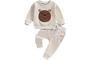 SAEEVIMA Kinderanzüge Zweiteilige Freizeitkleidung Pullover + Jogginghose keinkind Bekleidungset Streetwear aus Baumwolle Herbst Rund Ausschnitt