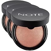 Note Cosmetics Baked Blusher 02 Vintage Pink Işıltılı Fırınlanmış Toz Allık (3 paketi)