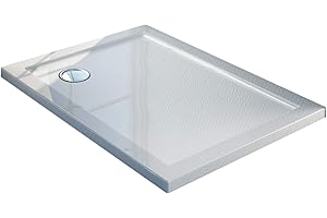 IDRALITE Piatto Doccia Slim 70x100x4 cm Rettangolare Acrilico Bordato Bianco Lucido mod. Flower