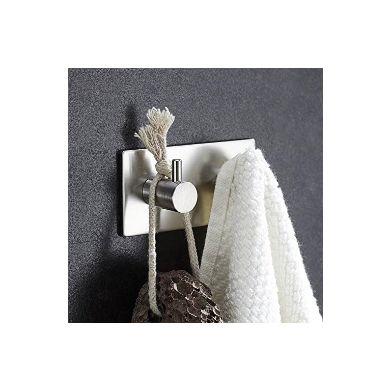 Handtuchhaken Selbstklebend Bademantelhaken 2 Haken Wandhaken Edelstahl