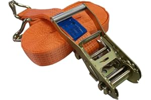 WHEELS N BITS 2" Inch 50MM 12 Metre 4 Ton Tonne 4000KG Orange Ratchet Rachet Strap Tie Down Heavy Duty
