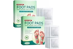 ETSAP Foot patch (pack of 20 Pieces) Herbal And Gentle Ingredient Detox Foot Pads, Natural Ingredients for Sleep Aid, Pain Relief, Toxin Removal with Bamboo Vinegar and Acupoint Micro-Massage Technology