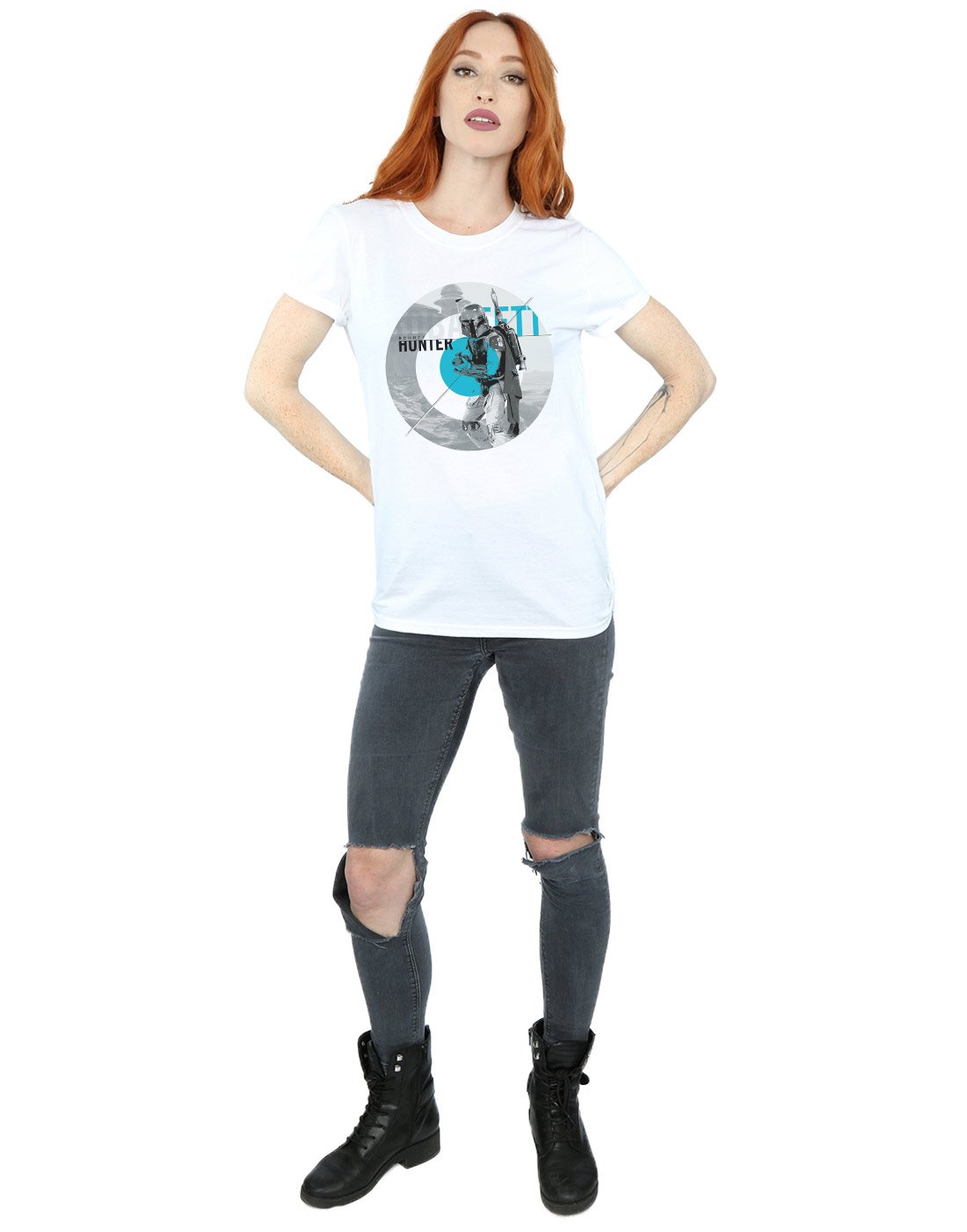 Star-Wars-Damen-Boba-Fett-Bounty-Hunter-Circle-Boyfriend-Fit-T-Shirt-Wei-X-Large