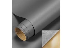 Cahomo Toppe per Riparazione Autoadesive in Pelle PU 40 x 300 cm,Grande Patch Pelle Adesiva per Riparazione in Pelle per Divani, Sedili per Auto, Borse, Giacche,Sedili,(Grigio Scuro,1 Rotolo)