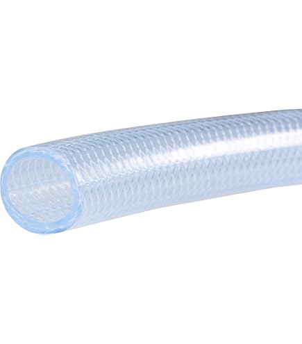 Geflochtener PVC-Schlauch 15,2 M – 6,4 Mm Innendurchmesser, 9,5 Mm Außendurchmesser, Transparent, Für Wasser, Luft, Industrie
