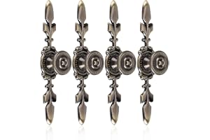 Fdit dörrknopp bakpanel i vintage stil, för möbler, lådor, skåp, byråer, garderob, skåp med skruv (grön brons), 4 stycken