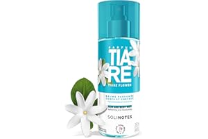 Brume Parfumee Fleur de Tiaré SOLINOTES | Parfum Rafraichissant et Hydratant - Sans Alcool | Brume Parfumee Corps et Cheveux | 250 ml