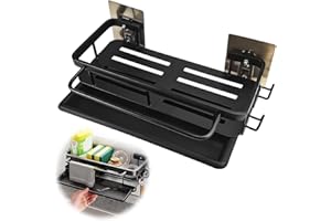 SUEVUT Organizador Fregadero Cocina, Soporte de Esponja de Acero Inoxidable,Esponjas Organizador Fregadero, sin Taladrar, Adecuado para Cocina, Almacenamiento de Trapos, esponjas y Otras Herramientas