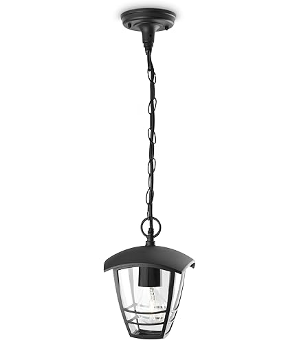 Eglo Laterna 4 Aplique de Pared Exterior Negro 1 Bombilla E27 Arriba