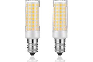 KUNKA E14 LED Glühbirne Sockel 5W-50W Halogen Glühbirne äquivalent - AC220V-240V für Kühlschrank, Dunstabzugshaube, Nähmaschine, Tischlampen, Hängelampen, Wandlampen, Deckenlampen -2Stück (Warmweiss 3000k)