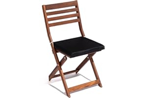 PARAMAISON Cuscini Sedie Esterno Set da 2 Cook, Quadro, Sfoderabile, Antigraffio, con Laccetti, Interni od Esterni, Imbottitura 5 cm, Universale Copri Sedia Giardino 40x40 cm