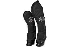 LeMieux Travel Boots - Carbon Cooling Inner liner - Strong Ballistic Outer - Set of Four - Black - Full