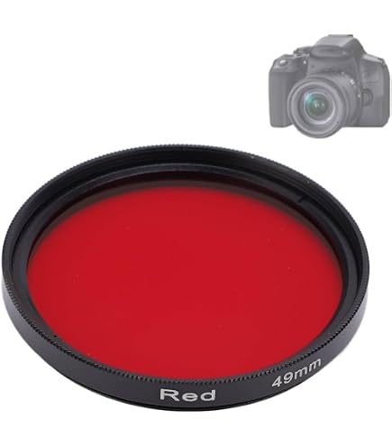 Filtre Objectif Rouge Zunate - Verre Multicouche - 52mm/55mm/58mm/62mm/67mm - Pour Photos Créatives
