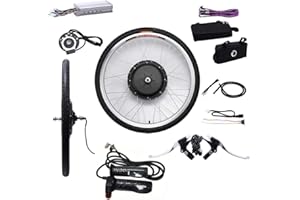 SENDERPICK 48V 1000W 26"Juego de conversión de Bicicleta eléctrica, Rueda Delantera Juego de conversión de Motor de Bicicleta eléctrica E-Bike Cycling Hub