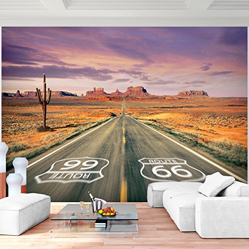 Fototapete Route 66 308 x 220 cm - Vliestapete - Wandtapete - Vlies Phototapete - Wand - Wandbilder XXL - !!! 100% MADE IN GERMANY !!! Runa Tapete 9046010a