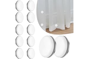 AhLmA 12 Pesi Fermatende Calamita Rotondo Magnetico per Tende Calamite Pesi Delle per Tende da Doccia con Magneti per Tende, Tovaglie, Bandiere e Tende da Esterno (Bianco)