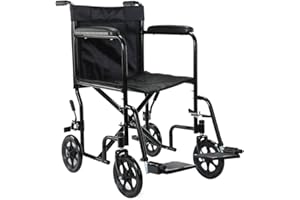 PANANA Anaelle Pandamoto Fauteuil Roulant Légère Pliable la Chaise Autotracté pour le Quotidien avec Freins, Taille: 46*58*87cm, Poids: 11kg