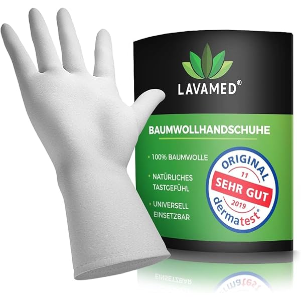 Gants Coton Naturel Jah - Lot De 12 - Taille 8-10 - Sans Latex, Alimentaires Et Respirants