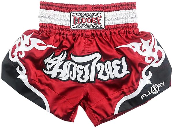 FLUORY Muay Thai Shorts, MMA Fight Shorts Ropa de Entrenamiento Jaula Lucha Grappling Artes Marciales Kickboxing Shorts Ropa - 1