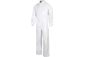 TEAMWORK Work Team Buzo Italiano, Cuello Solapa, Manga ranglan, un Bolso de Pecho y Cremalleras de Nylon. Hombre Blanco 62