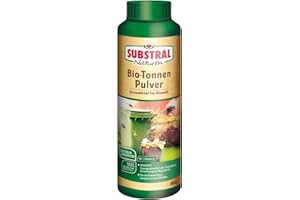 Substral Naturen Biotonnenpulver gegen Madenbefall und unangenehme Gerüche in der Biotonne, 600g Streudose, Grün