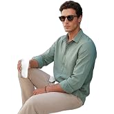 Buratti Pamuk ve Keten Karışımlı Regular Fit Klasik Yaka Uzun Kollu G&ouml;mlek Erkek G&Ouml;MLEK CF26S1210134