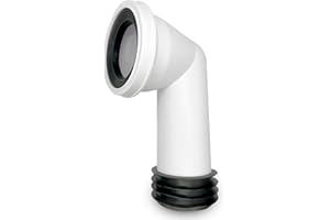 CranPlas CP119 Bent Pan Connector | 90° Right-Angle Toilet Waste Fitting for Close Coupled Installs | Compatible with 110mm (4”) PVC or Cast-Iron Soil Pipe | Push-Fit, Rubber Seal, Compact Design