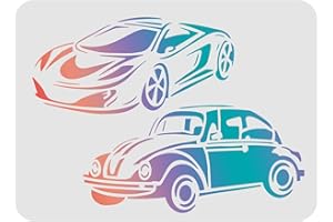 FINGERINSPIRE Car Stencils 29.7x21cm Sedan Painting Decoration Stencils Sports Car Drawing Stencil for Painting on Wood, Floor, Wall, Fabric