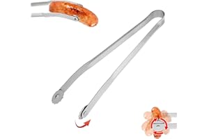 FIVEMILEBRO Pinze per girare salsicce BBQ, 2024 pinza per salsicce, pinze per barbecue a manico lungo, adatto per grigliate, cotture,e accessori per buffet all'aperto