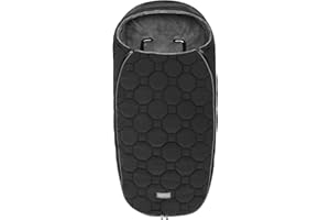 Sacco Invernale Passeggino Inglesina, Imbottito, Caldo e Confortevole, Protezione Freddo e Sicurezza, Compatibile con passeggini Inglesina, Vulcan Black
