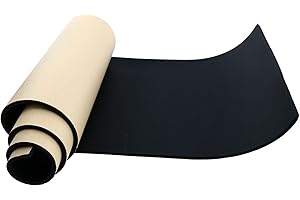 DasMarine Sponge Neoprene with Adhesive Foam Rubber Sheet, Cut to Multiple Dimensions and Lengths - DIY, Gaskets, Cosplay, Costume, Crafts (0.64cm Thick X 30cm Wide X 137cm Long)