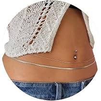 Hebterrka Chaîne De Taille Or Ou Argent - Acier Inoxydable Hypoallergénique Bijou Corps
