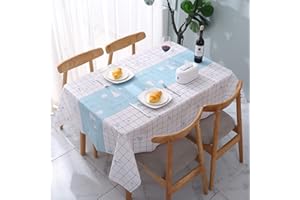 flyorigin Tovaglia In PVC, Tovaglie 137 x 180 Cm, Impermeabile, Resistente All'olio, Ideale Per Pic-Nic All'aperto, Feste, Cene, Spessa, Elegantemente Cascante, Antipiega, Antiscivolo