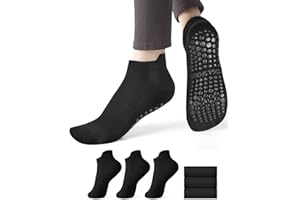 AOOWU Chaussettes Yoga Femme, 3 Paires Chaussettes AntidéRapantes de Pilates, Chaussettes de Sport, Pour Ballet, Danse, Socquettes Antidérapantes pour Maison L'EntraîNement et le Sport, Taille 37-40