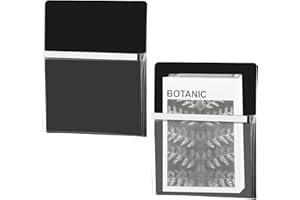BLUHEN Lot de 2 porte-documents magnétiques A4 noirs avec pochette transparente - Porte-documents magnétiques pour placer du papier, des documents, des fichiers, des magazines