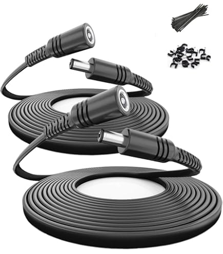 GINTOOYUN DC4017 Stroomverlengkabel 22AWG DC 4,0 mm x 1,7 mm haakse stroomadapterkabel voor PSP, camera's, elektrische tandenborstels etc. (3 m