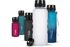 720°DGREE Borraccia 1,5 Litri “uberBottle“ +Setaccio, softTouch - Senza-BPA, Prova di Perdite - Bottiglia XL, Borracce Acqua Sportiva per Palestra, Studio Fitness, Gym, Workout, Escursioni, Università