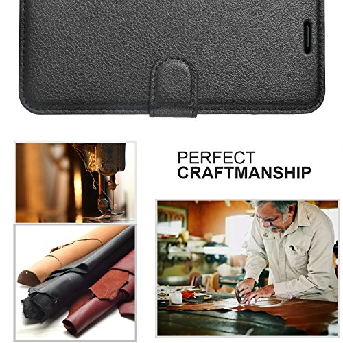 Huawei P9 Lite 2017 Hülle, IVSO Hohe Qualität Advanced Shock Absorption Technology Case Folio Tasche Cover für Huawei P9 Lite 2017 Smartphone (Für Huawei P9 Lite 2017, Schwarz) - 5