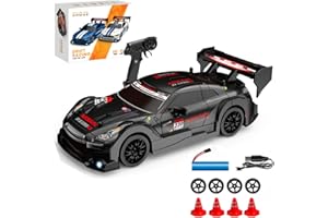 Siereolly Drift Car 1:24 Coche de carreras teledirigido 20 km/h 4WD 2,4 GHz Control remoto Mini RC Car con luces LED para niños
