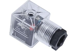 LIEBEWH Enchufe de Bobina Solenoide 5 Piezas, Conector de Bobina Solenoide Conector Bobinas Solenoide Válvula Hidráulica Voltaje Transparente Accesorios Universales DC24