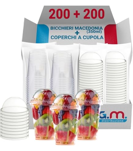 300 Bicchieri di plastica trasparente da 32 once con coperchi piatti